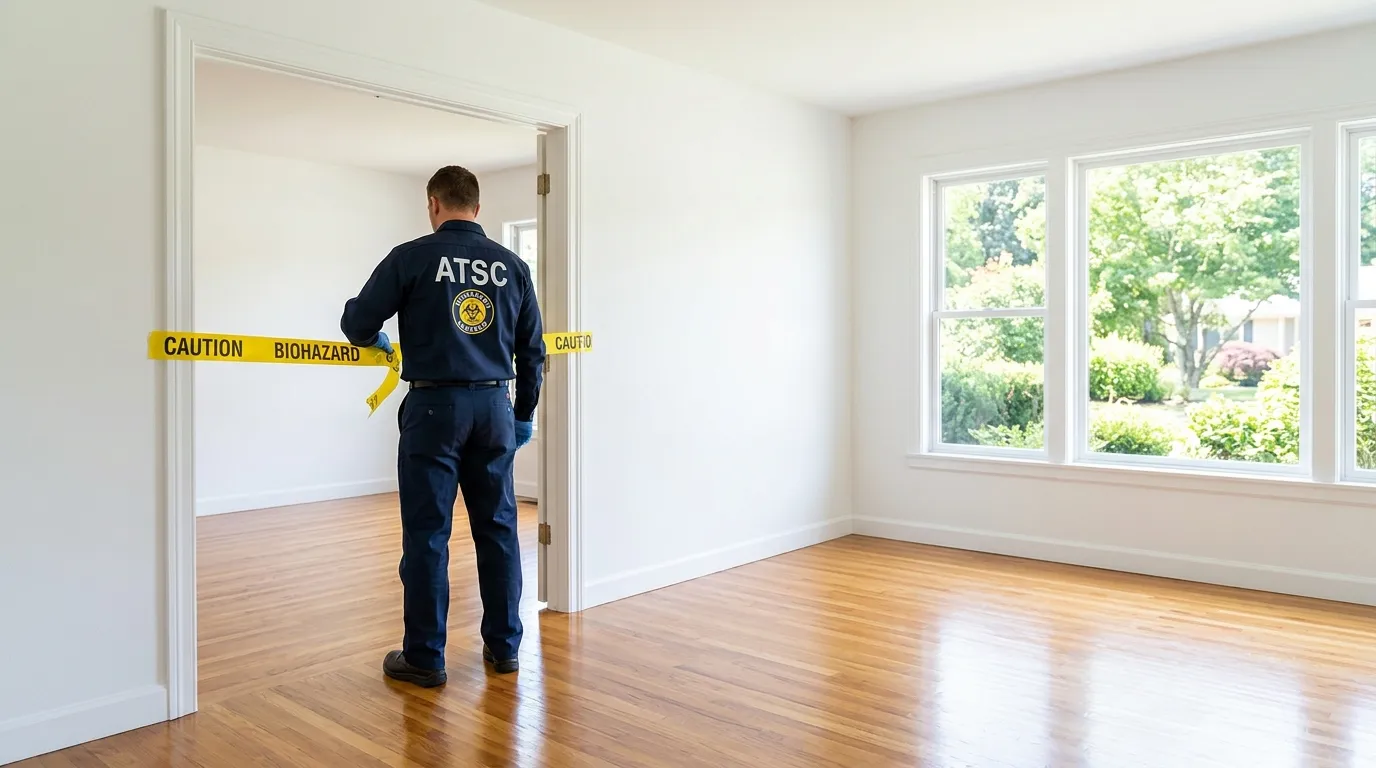 Certified biohazard cleanup crew performing Crime Scene Cleanup in Duxbury